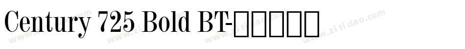 Century 725 Bold BT字体转换